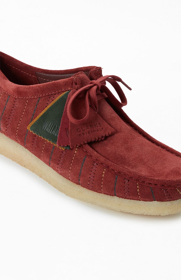 Wallabee burgundy suede sale