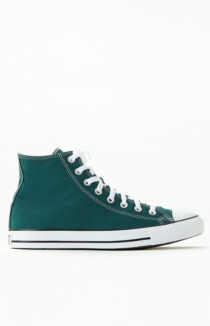 Dark green top converse shoes