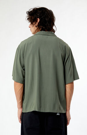 Olive Oversized Camp Shirt image number 3