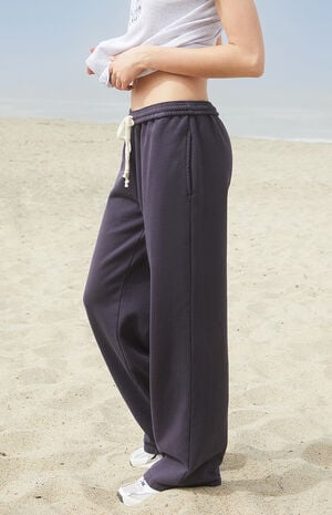 Navy Anastasia Tie Baggy Sweatpants image number 2
