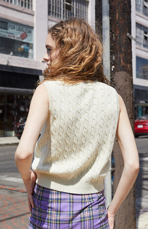 White Marlena Sweater Vest image number 4