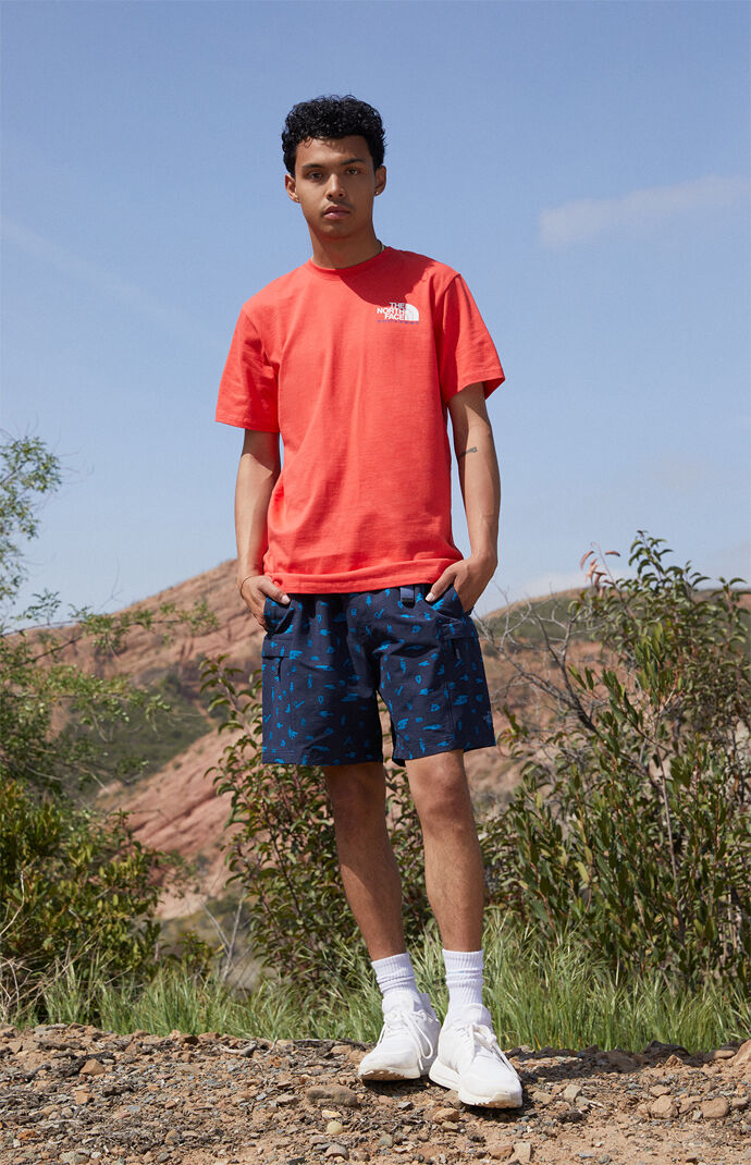 Navy Classic V Belted Shorts