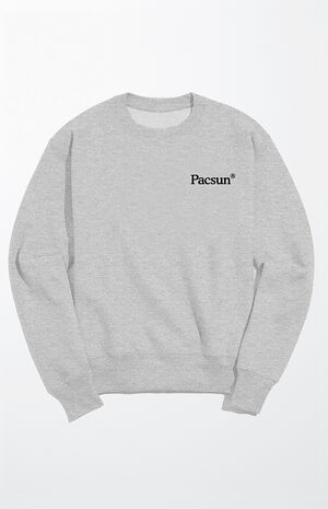 Gray PacSun Fleece Crew Neck Sweatshirt image number 1
