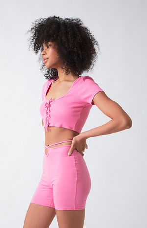 Tie Front Crop Top image number 2