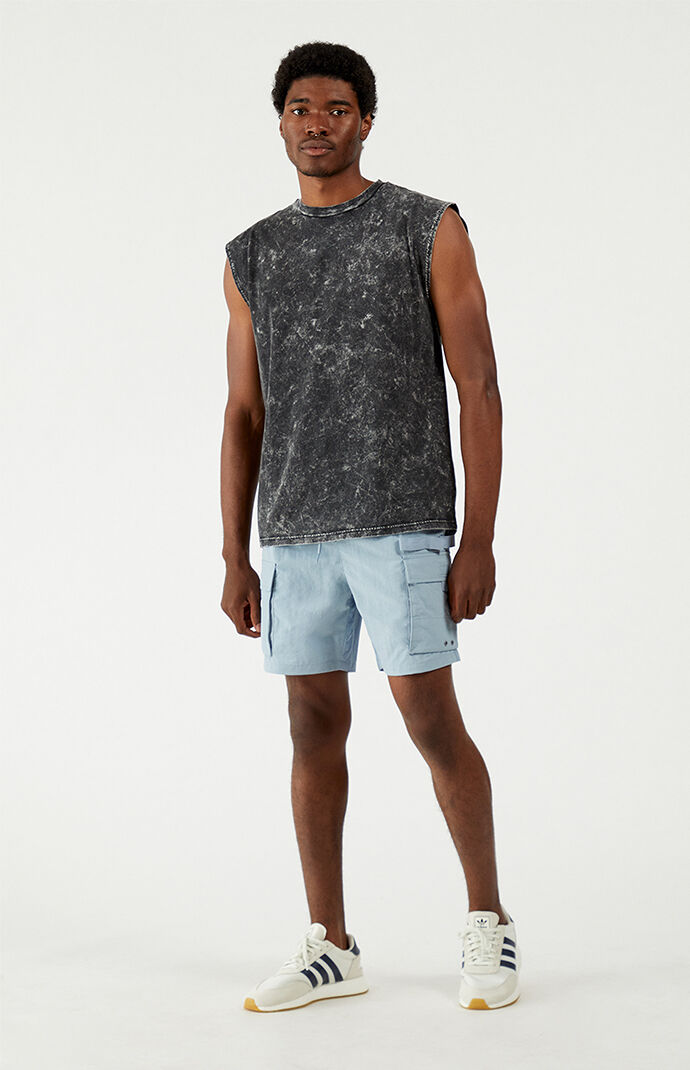 Acid Wash Muscle Tank Top