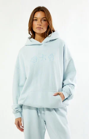 Seashell Embroidered Oversized Hoodie image number 2