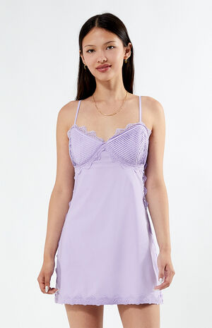 Lace Trim Mini Dress image number 1