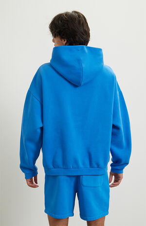Blue Vintage Wash Heavyweight Fleece Hoodie image number 4