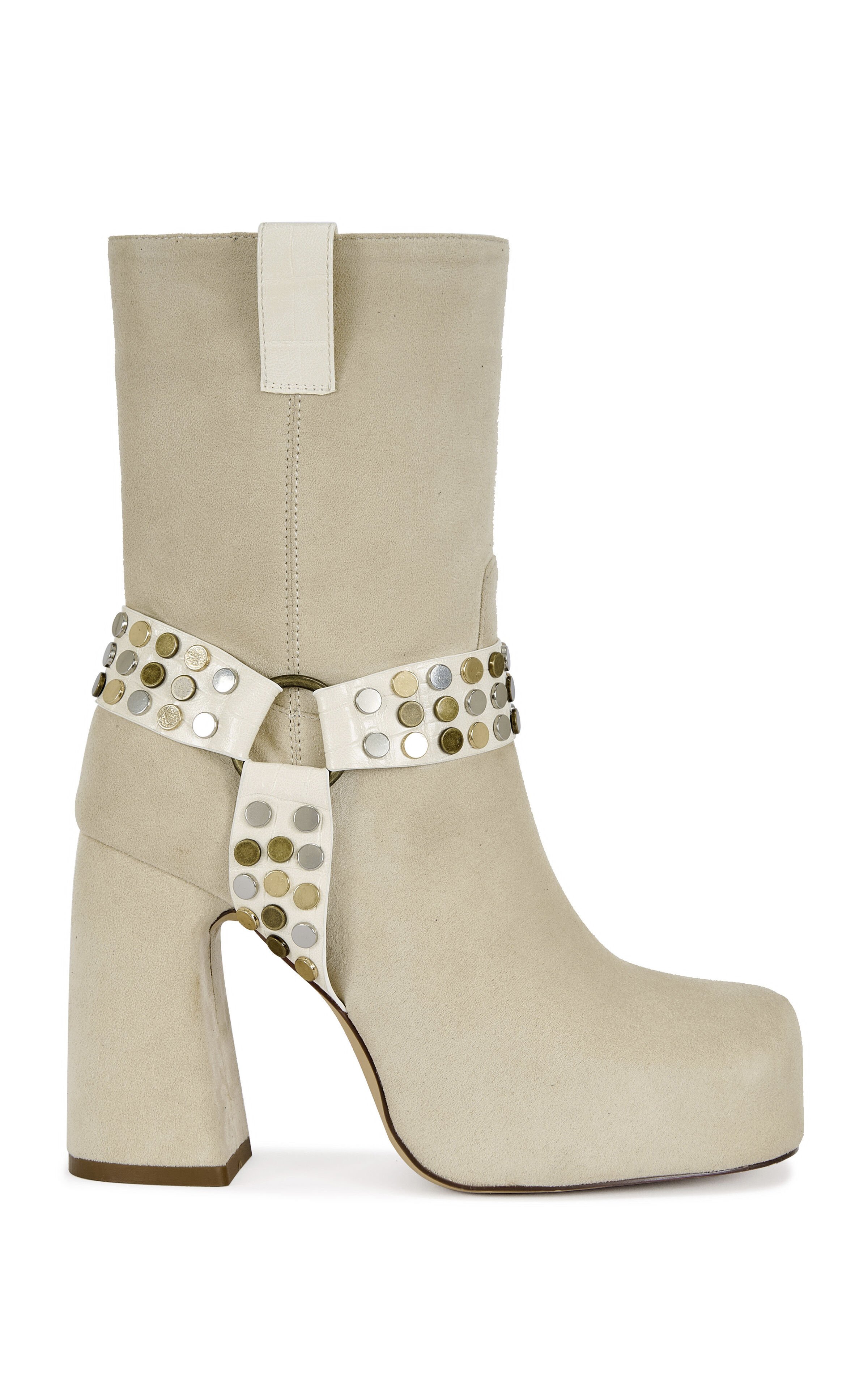 AZALEA WANG Women's Dyzma Bone Platform Booties