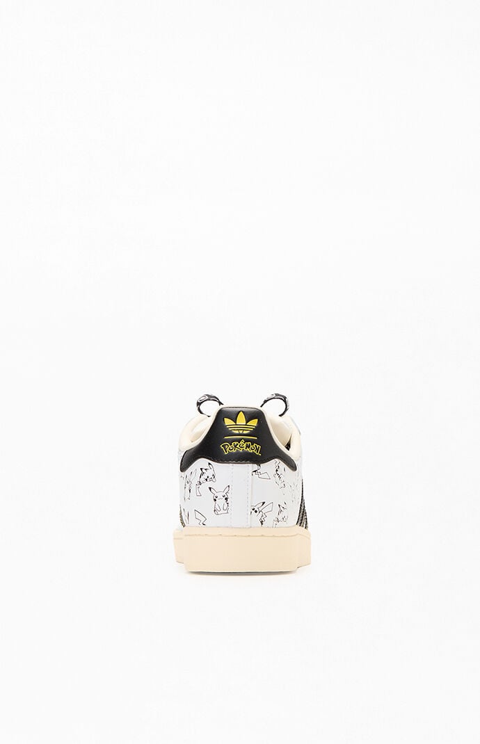adidas White & Black Pokémon Superstar II Shoes