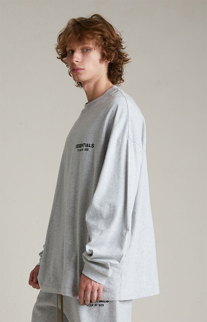 Fear of God ESSENTIALS Light Heather Grey Long Sleeve T-Shirt