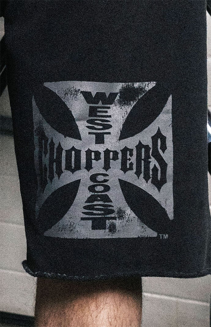 West Coast Choppers Logo Baggy Fleece Sweat Shorts