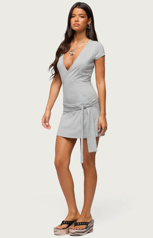Winnie Tie Wrap Mini Dress image number 2