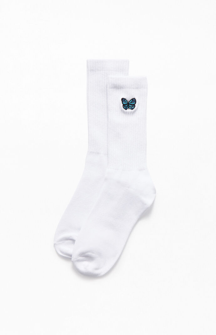 Blue Butterfly Socks