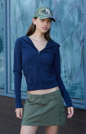Navy Christy Zip Up Hoodie image number 1