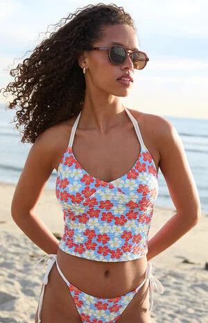 x Pacsun Floral Pepa Tank Bikini Top image number 1