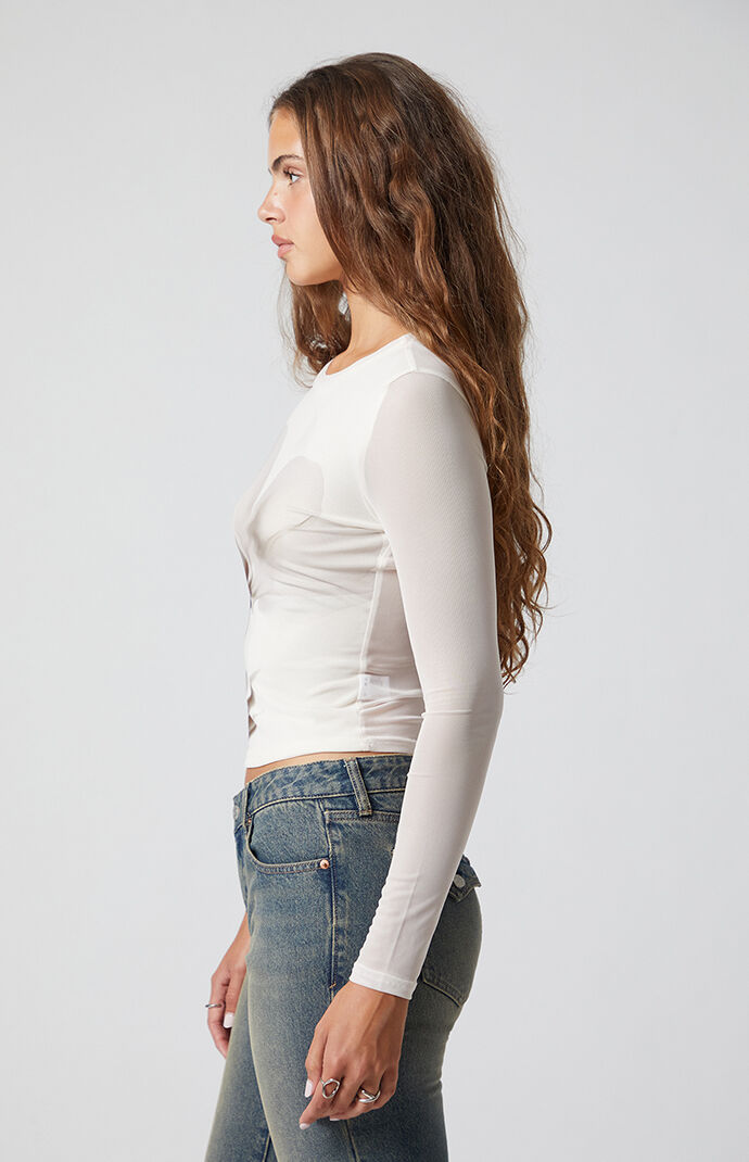 Third Charm Gemma Mesh Long Sleeve Top | PacSun