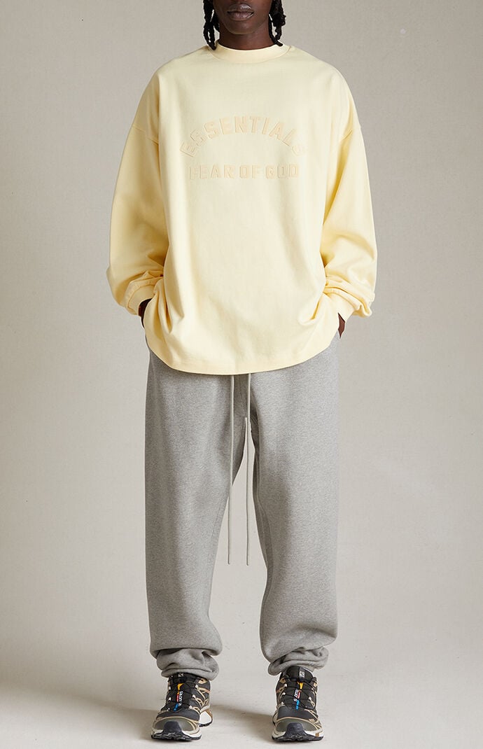 Fear of God ESSENTIALS Garden Yellow Long Sleeve T-Shirt