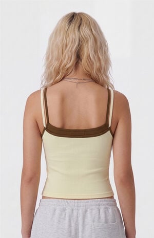 Contrast Layered Cross Logo Halter Top image number 2