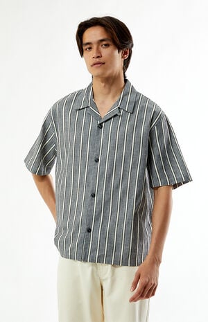 Striped Oversized Camp Shirt