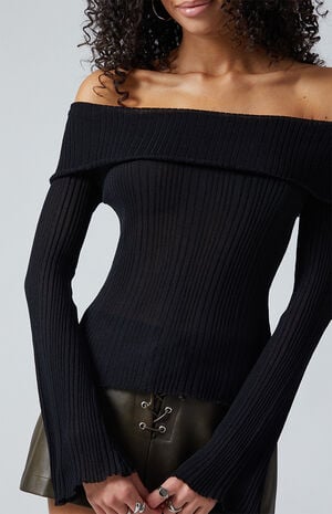 Blake Sheer Off-The-Shoulder Sweater image number 3