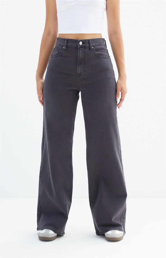 PacSun Stretch Black Wide Leg Jeans PacSun