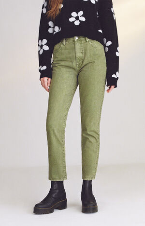 Eco Olive Mom Jeans image number 1