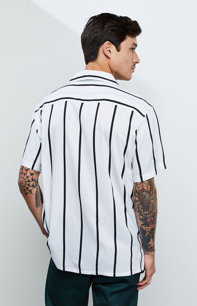 White Striped Camp Shirt