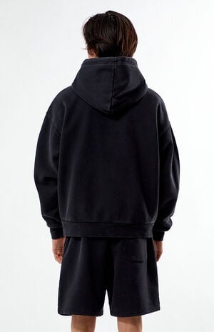 Frayed Lettering Full Zip Hoodie image number 3