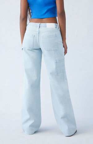 Eco Light Indigo Carpenter Low Rise Baggy Jeans image number 5