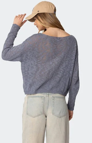 Bri Oversized Boat Neck Sweater image number 5