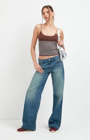 Casey Low Rise Baggy Jeans Medium Blue Washed image number 1