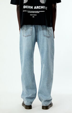 Men's 565 Loose Straight Jeans Light Wash image number 4