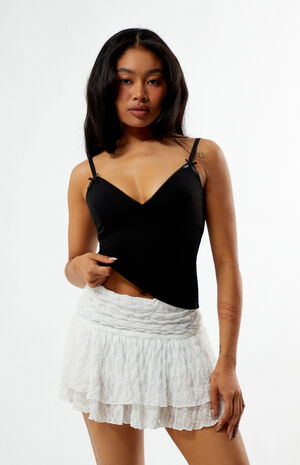 Layered Lace Mini Skirt image number 2