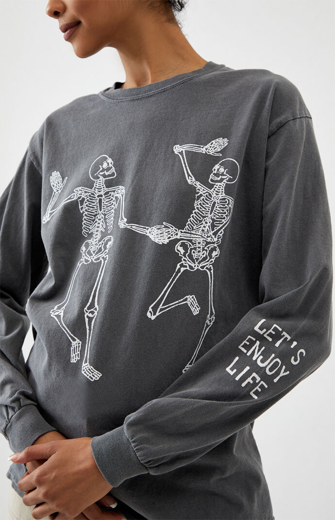 Dancing Skeleton Long Sleeve T-Shirt