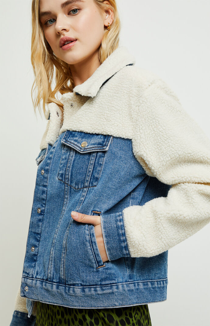 Vintage Mixed Sherpa Trucker Jacket