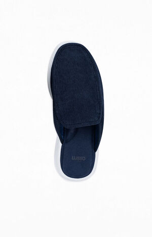 Navy Esto Corduroy Slip-On Mules image number 4
