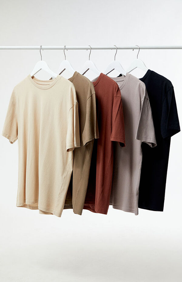 PS Basics 5 Pack Reece Regular T-Shirts | PacSun