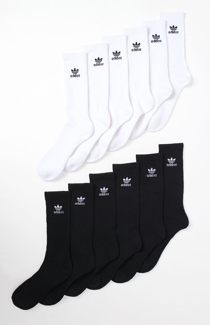 adidas Trefoil 6 Pack Crew Socks | PacSun