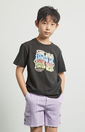 Lilac High Waisted Cargo Cutoff Denim Shorts image number 3