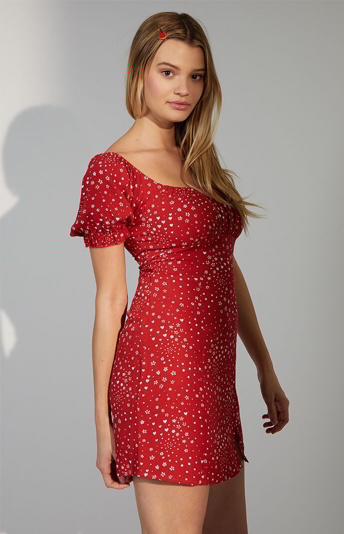 Shirred Mini Dress