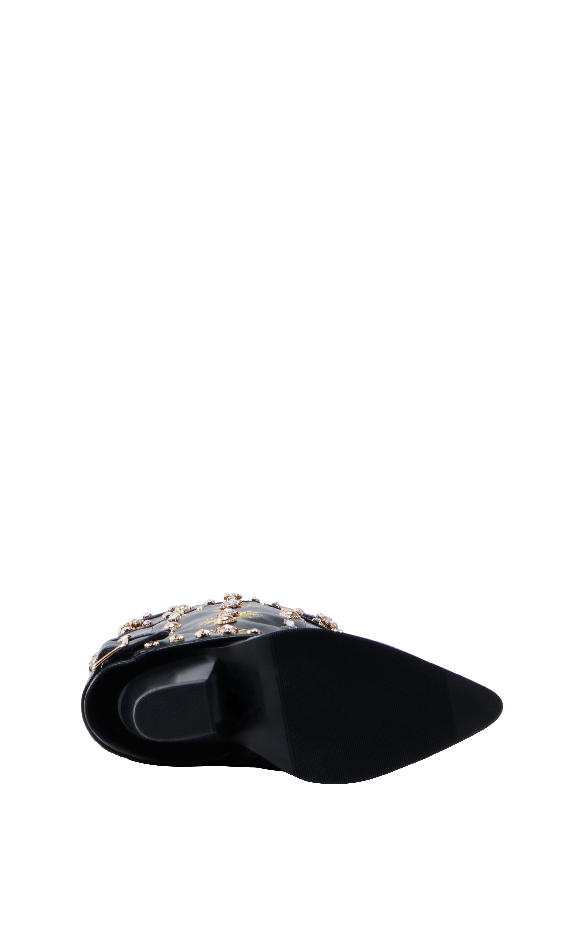 AZALEA WANG Women's Mahmoud Black Sunburst Foldover Boots