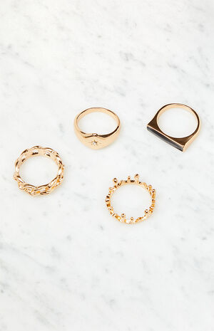 4 Pack Drippy Rings image number 1