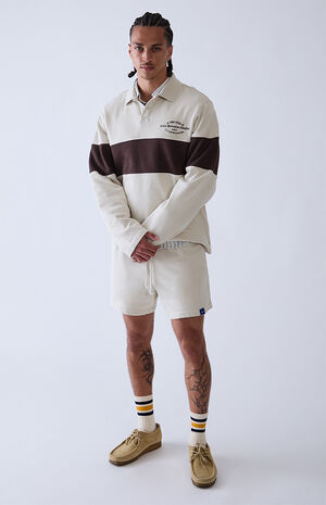 Gray Long Sleeve Rugby Polo Shirt image number 6
