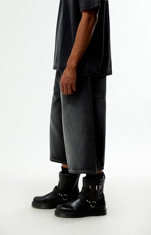 Blaine Ultra Baggy Denim Shorts Washed Black image number 4