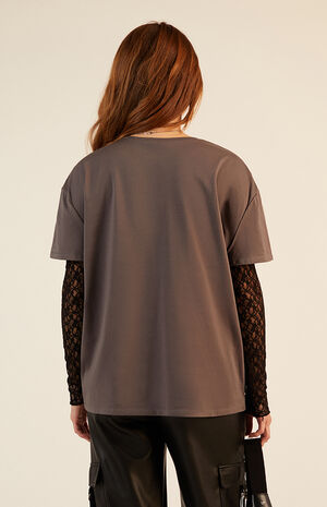 Lace Layered Long Sleeve T-Shirt image number 3