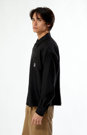 x PacSun Logo Button Up Long Sleeve Shirt image number 4