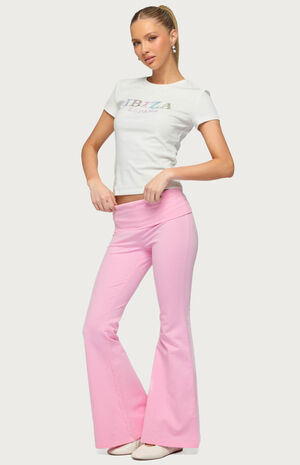 Petite Naomi Foldover Flared Leggings image number 4