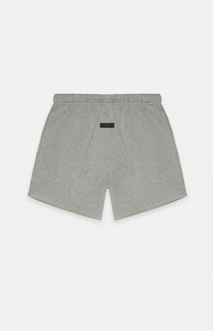 Essentials Dark Heather Oatmeal Sweat Shorts image number 1