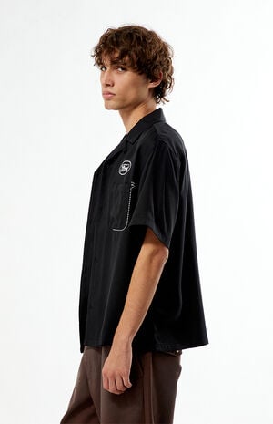 Pick Stitch Cropped Camp Shirt image number 2